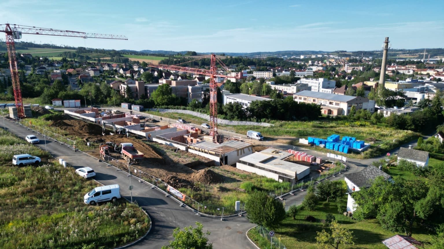 Průběh výstavby Terasových domů v Pelhřimově