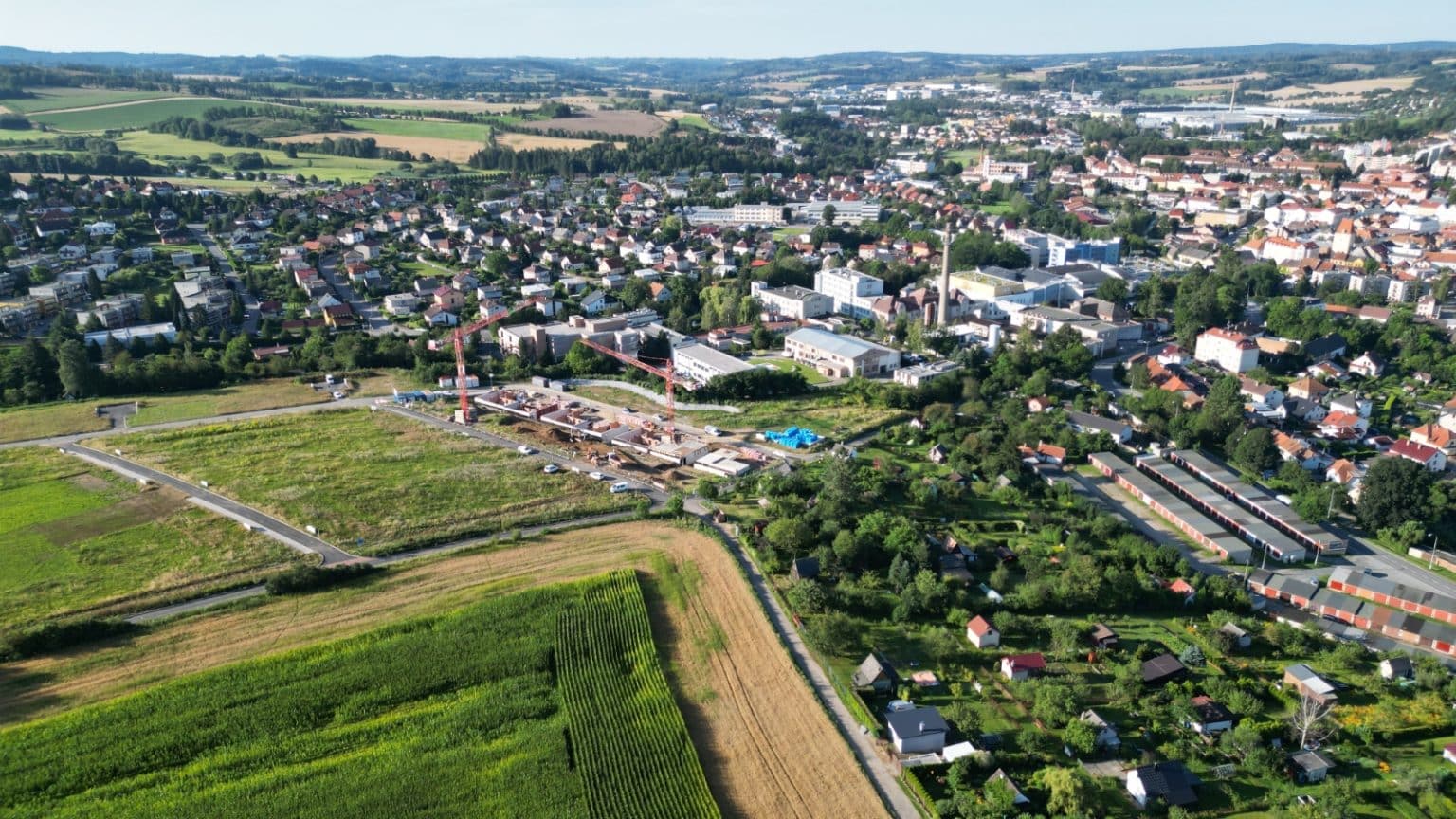 Průběh výstavby Terasových domů v Pelhřimově