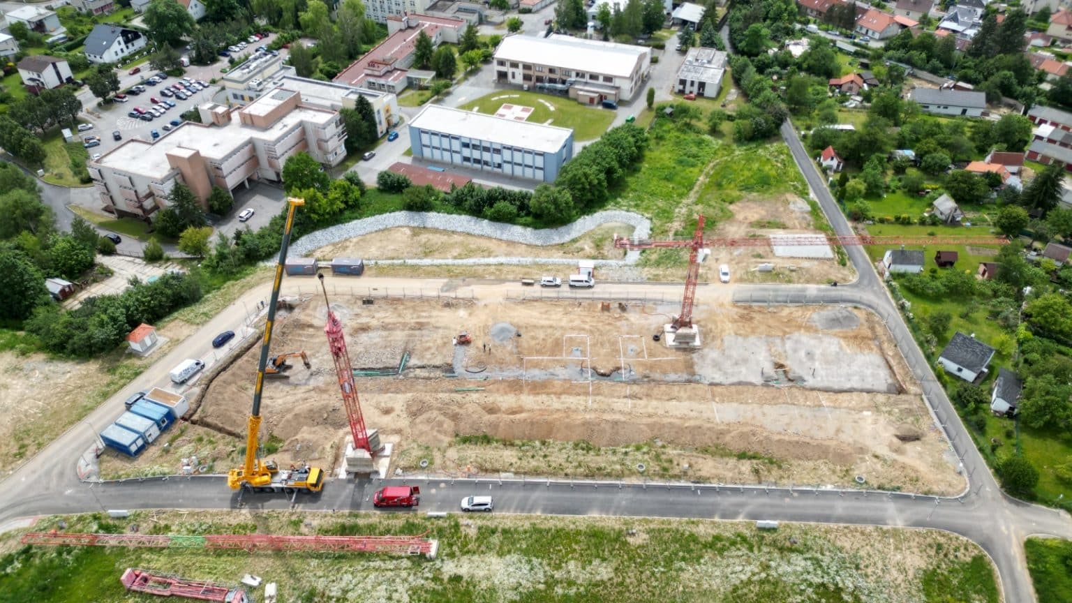 Průběh výstavby Terasových domů v Pelhřimově